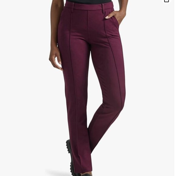 Lee Women's Ultra Lux Comfort Any Wear Straight Leg Pant in color Rodeo Red - Picture 1 of 8